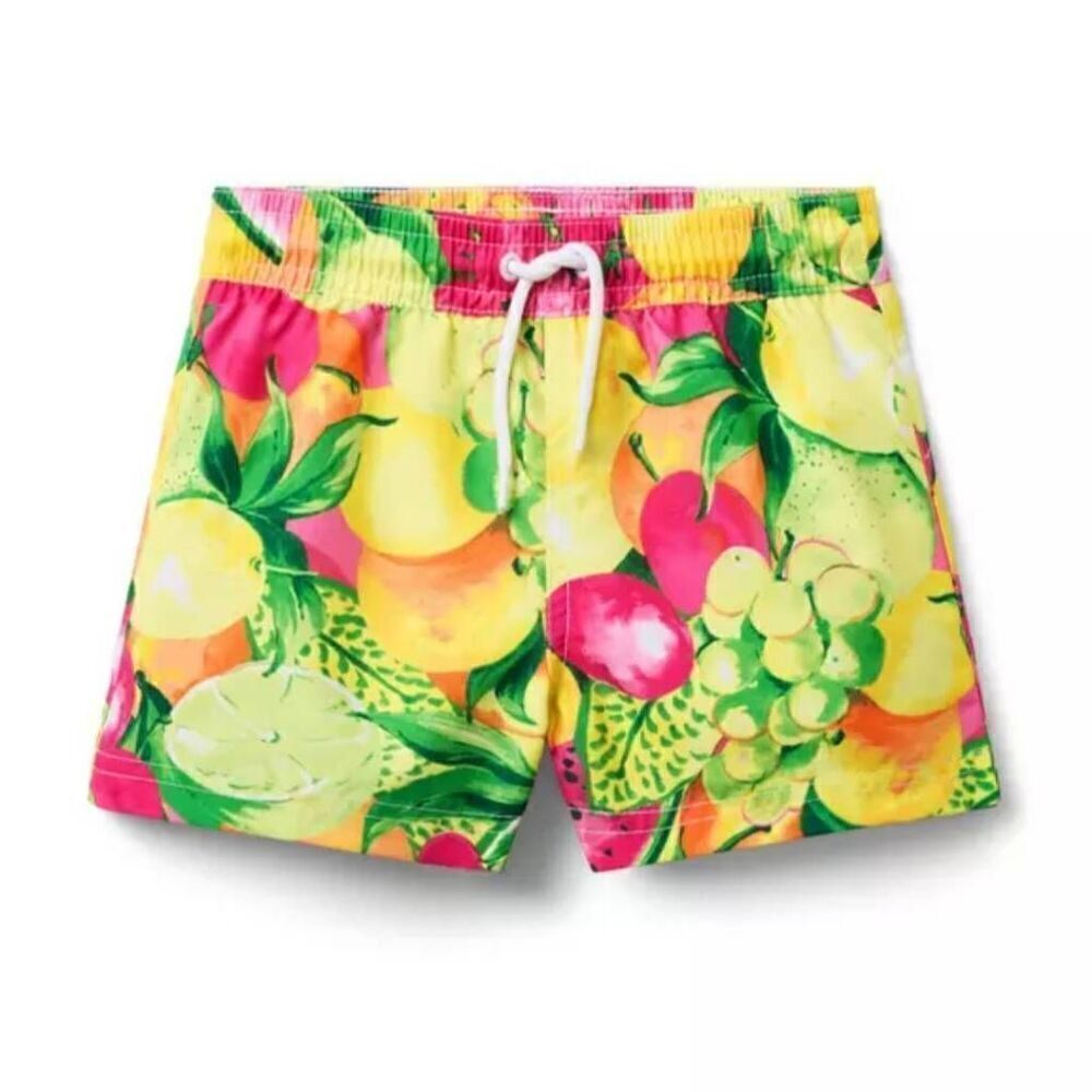 Janie & Jack size 8 tropical fruit Island boys swimming trunks swim wear bottoms